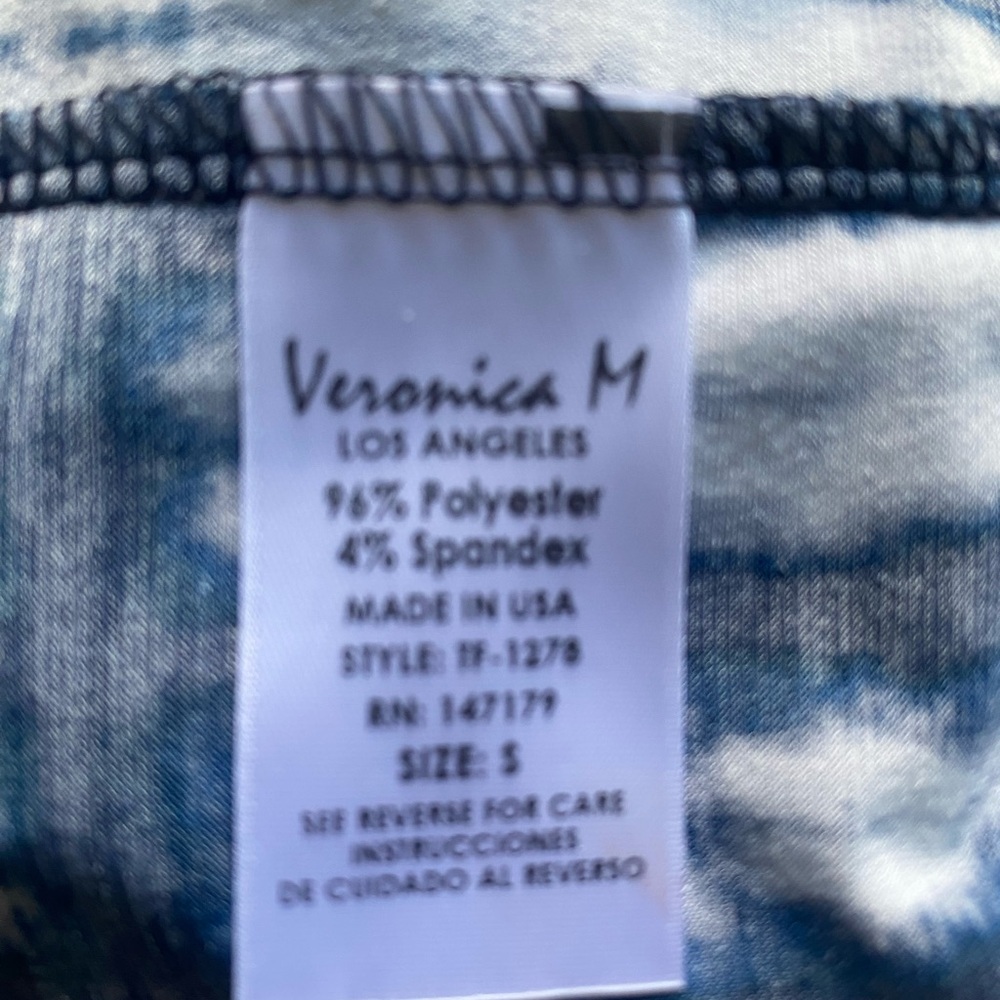 Veronica M Blue and White Tie-Dye Top - Picture 7 of 9